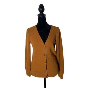 Madewell Pieced Sleeve Cardigan Womens XXS Textured Lantern Sleeves Minimalist‎